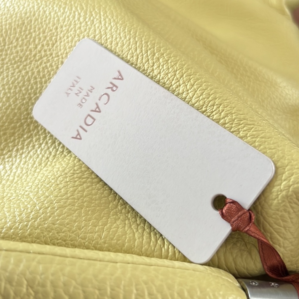 ARCADIA • Lime Yellow Clara Doll Purse Tote Bag Over The Shoulder Crossbody - Picture 6 of 7